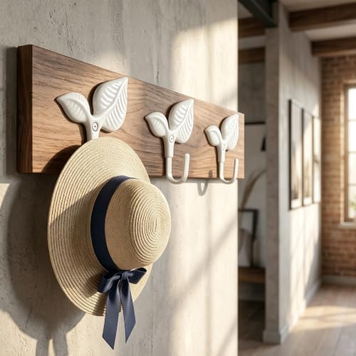 Heavy Duty Vintage Leaf Wall Hooks Set of 4 - Image 5