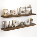 55 Inch Long Floating Shelves for Wall Set of 2, 55x9.3 Large Floating Shelf by FunMemories