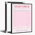 Pink Blank Guest Check Poster Trendy Retro Art Print Vintage Style Wall Art by Unknown