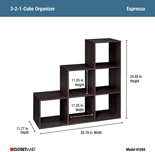 ClosetMaid Cubeicals 3-2-1 Cube Storage Shelf Organizer Bookshelf - Image 3