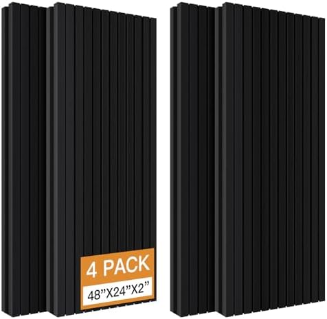 4-Pack Acoustic Foam Panels, Noise Dampening Panels by Unknown