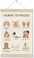 Calming Techniques Posters Hanger Frame, Calm Corner Wall Decor, 12x16 Inch by DOI-LANEE