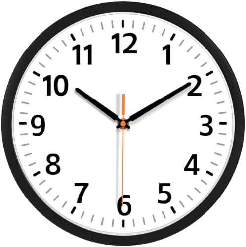 12" Modern Silent Battery Wall Clock, Decorative Wall Clocks Indoor by MABPEDO