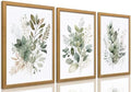 Sage Green Botanical Wall Art Set of 3, Modern Watercolor Eucalyptus Leaf by Unknown