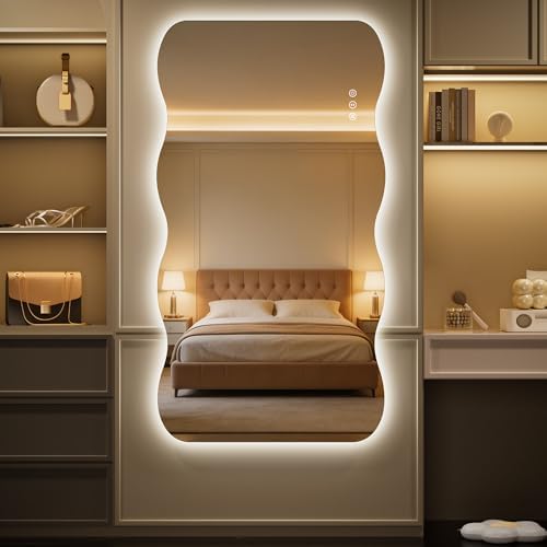 Hasipu 60"x36" Wavy Full Length Mirror by Whatssuitableisthebest