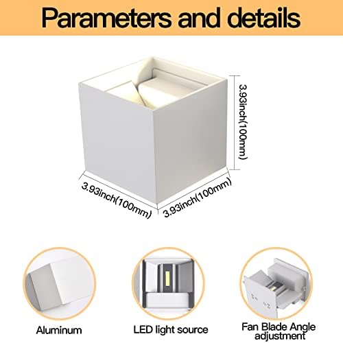 Mille Lucciole 12W 4Pack Outdoor Wall Lights Exterior/Interior, LED White - Image 6