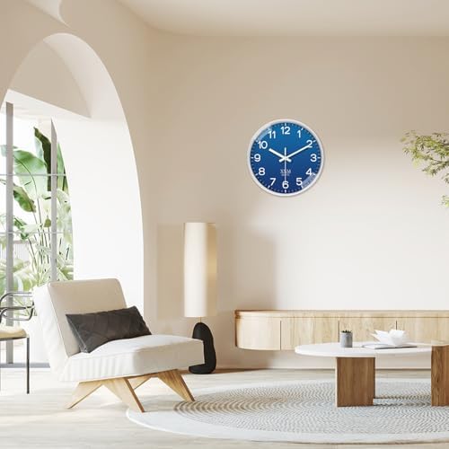 XNM 16 Inch Classic Navy Blue Wall Clocks Battery Operated - Image 6