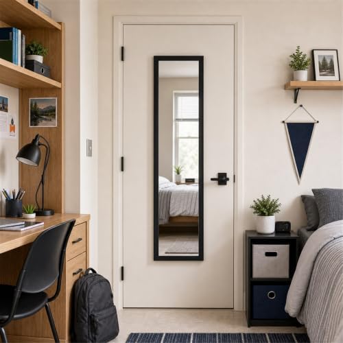 13.5" X 49.5" Full Length Door Mirror, Dorm Room and Entryway - Image 7