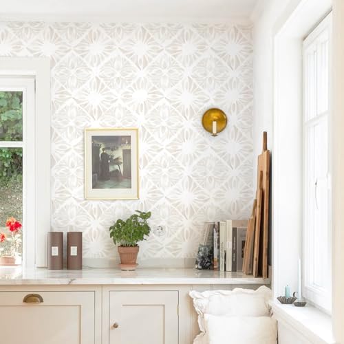 Boho Wallpaper Neutral Peel and Stick Wallpaper 78.7"x17.3" Geometric Wall - Image 2
