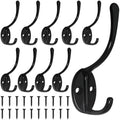 Homanu 10 Pack Coat Hooks Wall Mounted by Homanu