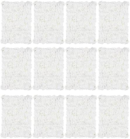 BLOSMON Flower Wall Panel Backdrop Decor, Ivory White, 24 x 16 Inch by Blosmon