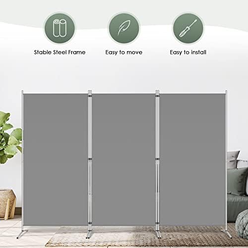 RANTILA 3 Panel Room Divider, 6 Ft Tall Folding Privacy Screen Freestanding - Image 6