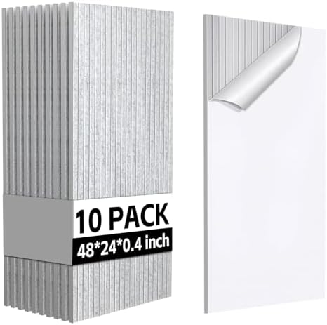 10Pack Large Acoustic Panels, Self-Adhesive Sound Panels Noise Reducing by Lakexus