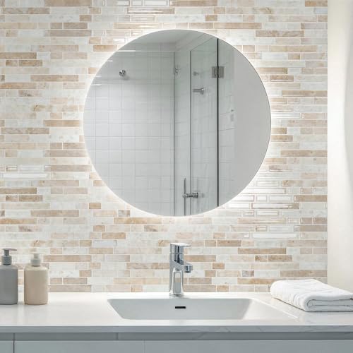Art3d Linear Tile Peel and Stick Backsplash, Eurasian Mocha Stone - Image 3
