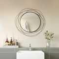 ironsmithn 26.8 Inch Round Black Mirror by ironsmithn