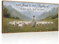 LHIUEM Large Christian Bible Verse Framed Canvas Wall Art, Jesus by LHIUEM