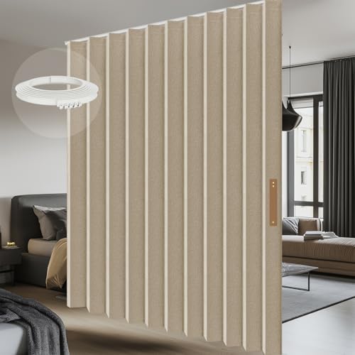 100% Blackout Room Divider Curtains Ceiling Curtain Track Sets Blackout by AJAZZ