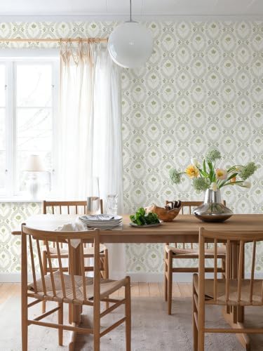 Orainege Peel and Stick Wallpaper Floral Vintage Stick on Wall Paper - Image 3