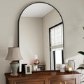 VooBang Large Arched Wall Mirror, 36 x 48 inch Arch Bathroom Mirror Black by VooBang