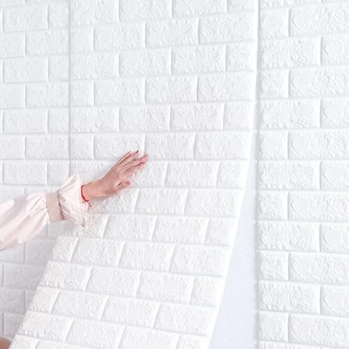 Waterproof Wall Panels 27.5" x 196.8" Faux Brick Wallpaper Peel and Stick Art - Image 4