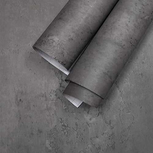 Dark Grey Concrete Wallpaper Peel and Stick Concrete Cement Contact Paper by HolomeyWallpaper