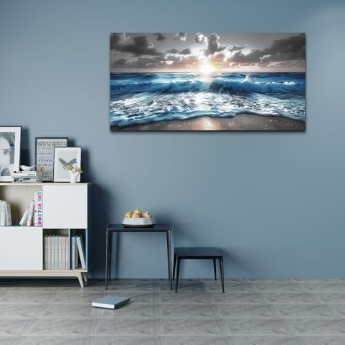 hyidecorart Canvas Wall Decor For Office Large Wall Art For Living Room Blue - Image 6