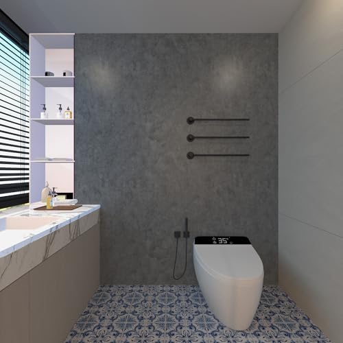 3yecao Grey Peel and Stick Concrete Wallpaper Gray Concrete Contact Paper - Image 5