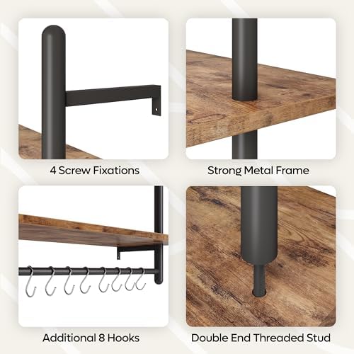 Bestier 24 Inch 3 Tier Industrial Pipe Shelves - Image 4