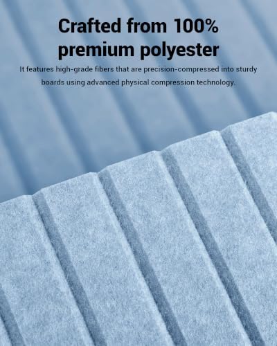 12 Pack Self-Adhesive Acoustic Wall Panels, 12 Inch-Light Sky Blue - Image 5