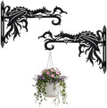 2 Pack-10inch Gothic Dragon Metal Wall Brackets by WoParty