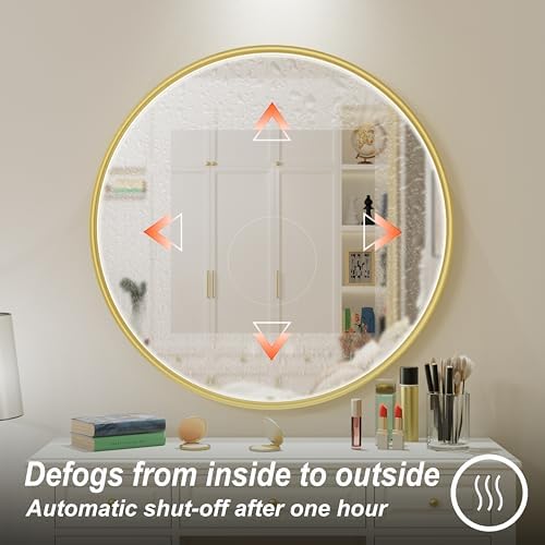 24 Inch Gold LED Bathroom Mirror - Image 6