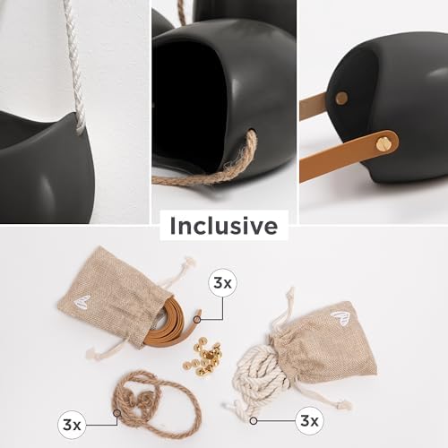 Kazai. Wall Planters -Ellie- | Hanging Ceramic Plant Pots 3 Pieces | Wall - Image 2