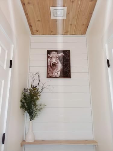 Real Wood Wall Planks-5" White Shiplap Panel Peel and Stick 10Pack 12.5SqFt - Image 3