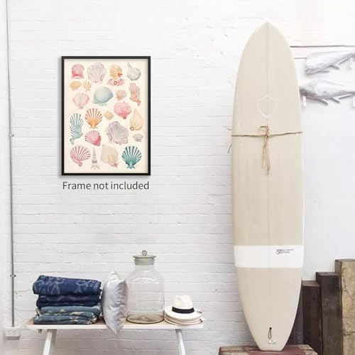 Pink Seashell Posters Coastal Cowgirl Canvas Wall Art Beach House Starfish - Image 6
