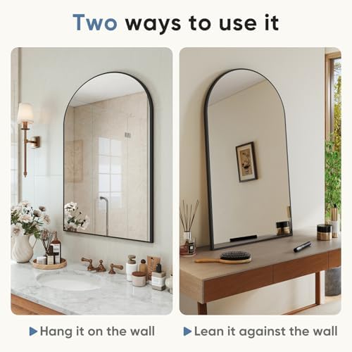 NEWBULIG 38"X30" Arched Bathroom Wall Mirror - Image 6
