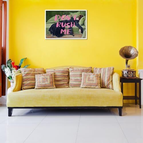 Vintage Don'T Rush Me Pink Graffiti Posters Preppy Style Maximalist Canvas Wall - Image 4