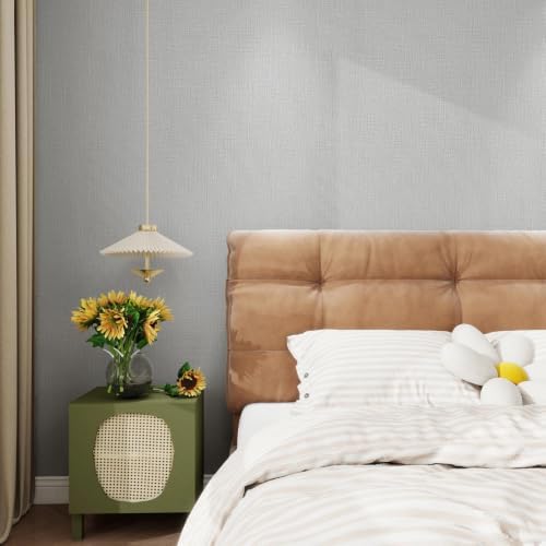 Grasscloth Peel and Stick Wallpaper 23.6"X480.3" Beige Contact Paper - Image 4