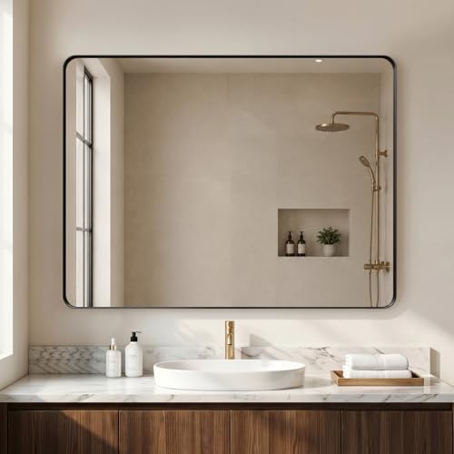 40"x30" Bathroom Vanity Mirror for Wall Aluminum Framed Farmhouse Rectangle - Image 3