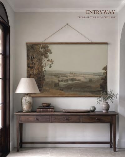 VIYYIEA Extra Large Canvas Wall Art, Vintage Countryside Scroll Print - Image 6