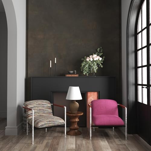 JSEVEM 16"×118" Thick Darker Black Brown Tan Grey Rusty Concrete Wallpaper Peel - Image 2