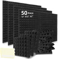 50 Pack Acoustic Foam Panels, High Density and Fire Resistant Sound Panels by Unknown