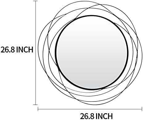 ironsmithn 26.8 Inch Round Black Mirror - Image 2