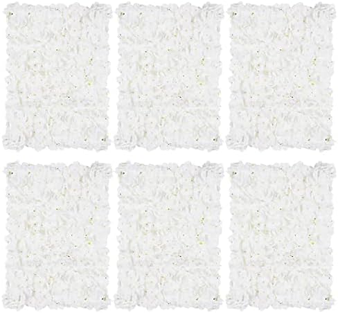 BLOSMON Flower Wall Panel Backdrop Decor, Ivory White, 24 x 16 Inch by Blosmon