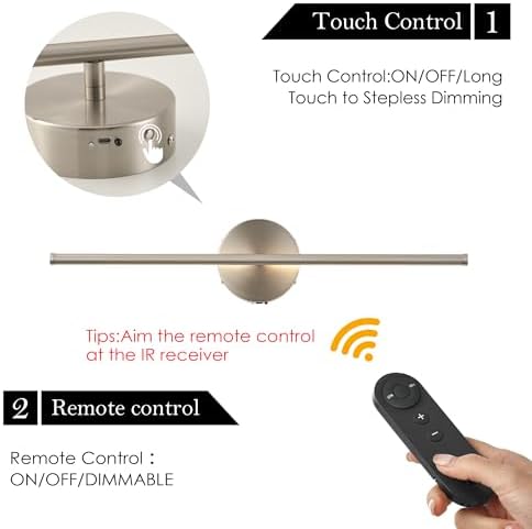 KARTOOSH Battery Operated Wall Sconces Set of Two Wireless Wall Lights - Image 3