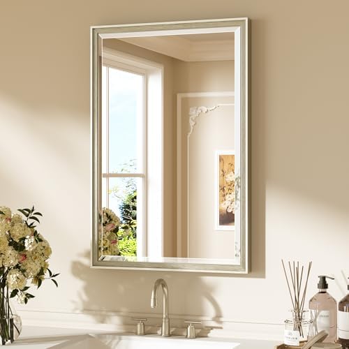 Keonjinn Brushed Nickel Bathroom Mirrors by Keonjinn