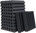12-Pack Acoustic Panels, Fireproof Soundproofing Wedges, Noise Canceling Sound by KTOESHEO
