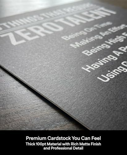 10 Things That Require Zero Talent Wall Art, Motivational Print - Image 4