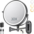 ZLOKLA 9" Wall Mounted Lighted Makeup Mirror, 4000mAh Rechargeable Double Sided by ZLOKLA