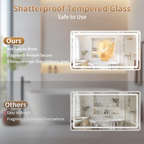 BEAUTYPEAK 32"x72" LED Bathroom Mirror - Image 5
