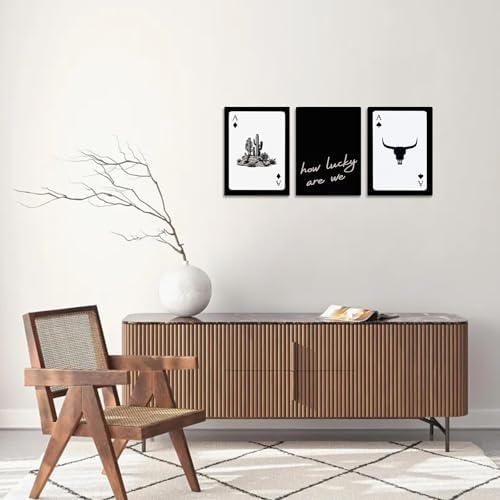 Western Wall Decor Living Room, Southwestern Cowboy How Lucky Are We Wall Art - Image 3